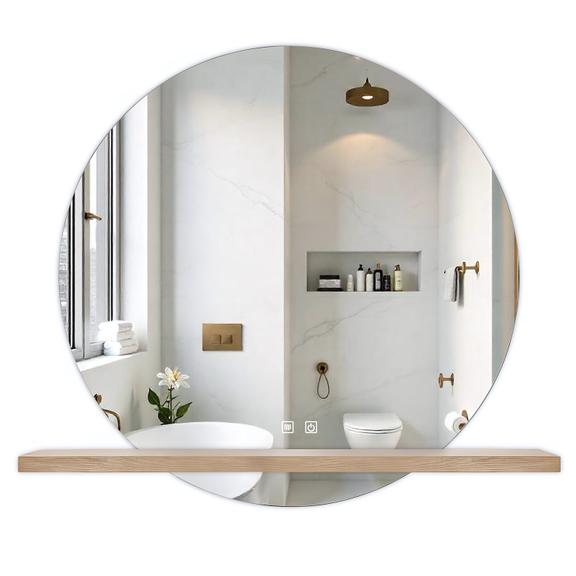 LED-VÄGGSPEGEL MED HYLLA 60 cm 102
