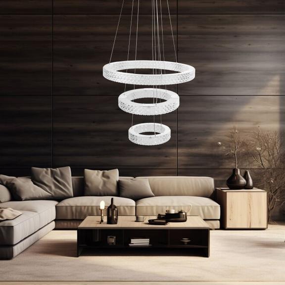 HÄNGLAMPA LED KRISTALL MS008-CP Krom