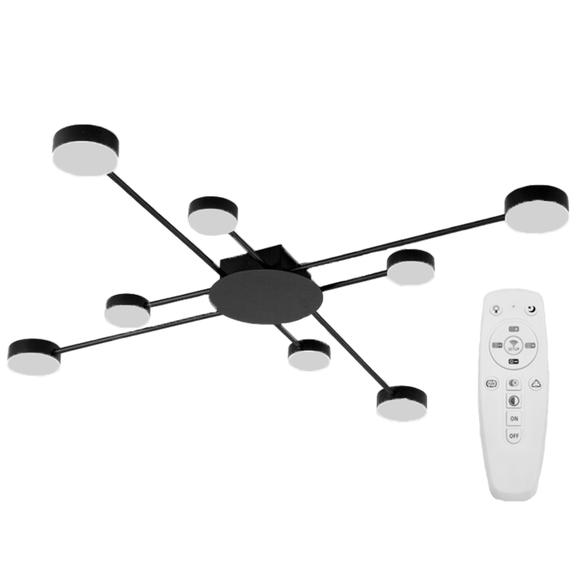 MODERN TAKLAMPA 8-ARMAD LED APP523-8C Svart