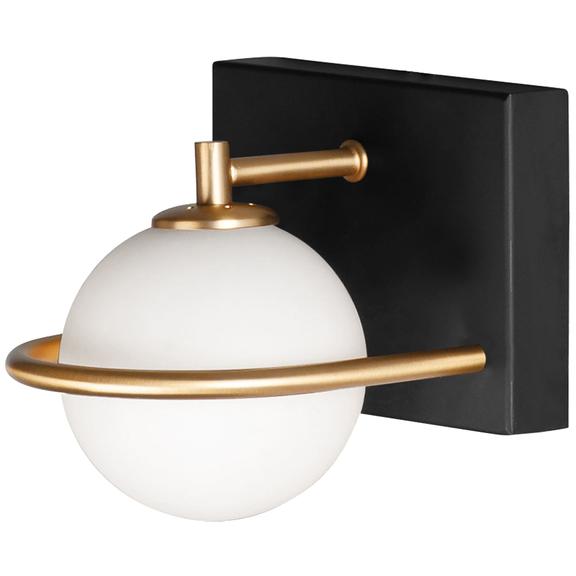 VÄGGLAMPA VÄGGLAMPETT APP1220-1W Svart Guld