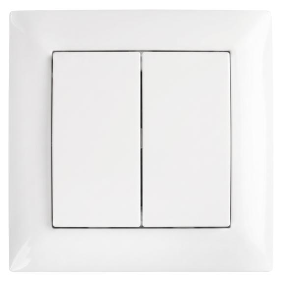 Interruptor Doble con Marco OSTE JNH007-W WHITE