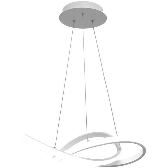 Taklampa Pendel Ring Modern LED + Fjärrkontroll APP392-CP Vit