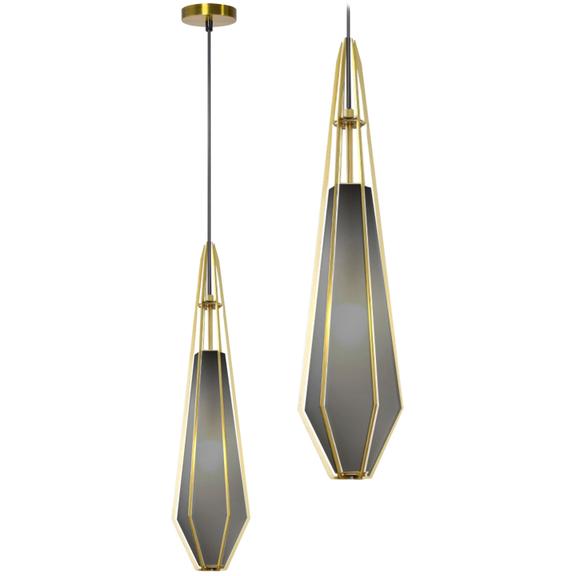 Hängande glastaklampa APP456-1CP grafit