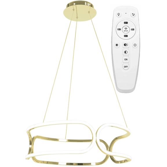 TAKLAMPA MED FJÄRRKONTROLL PLAFOND LED APP791-CP TRIO Guld