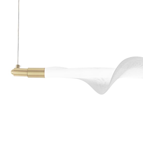 HÄNGLAMPA LED G011-CP VIT/GULD