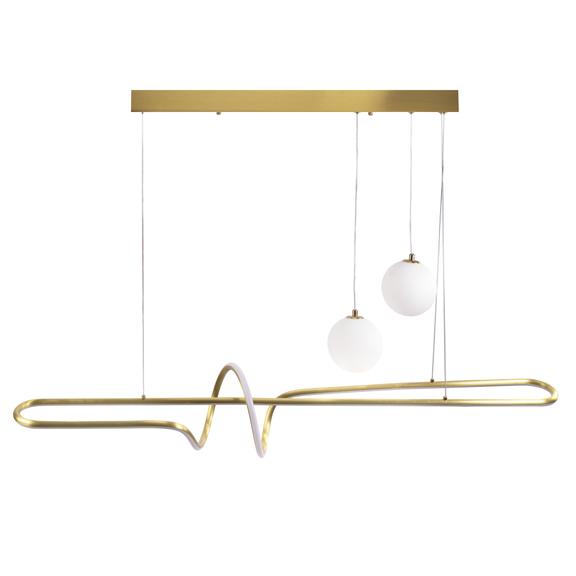 HÄNGANDE LED TAKLAMPA LHJ039-CP BORSTAD GULD