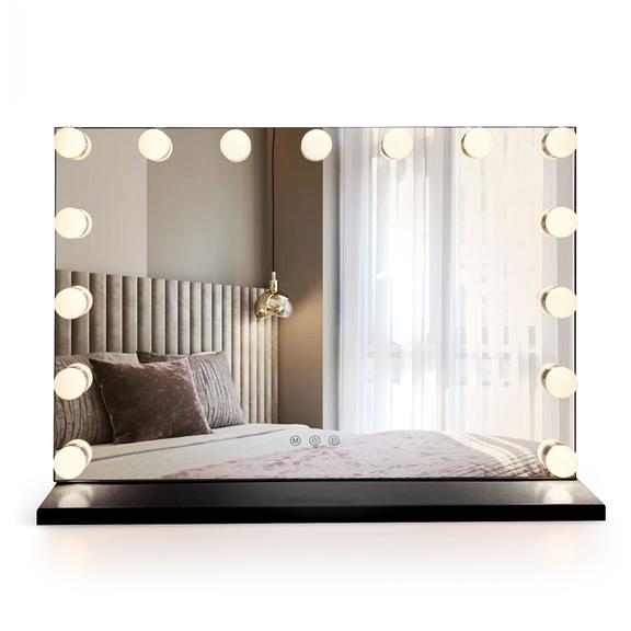 Spegel LED Hollywood Svart