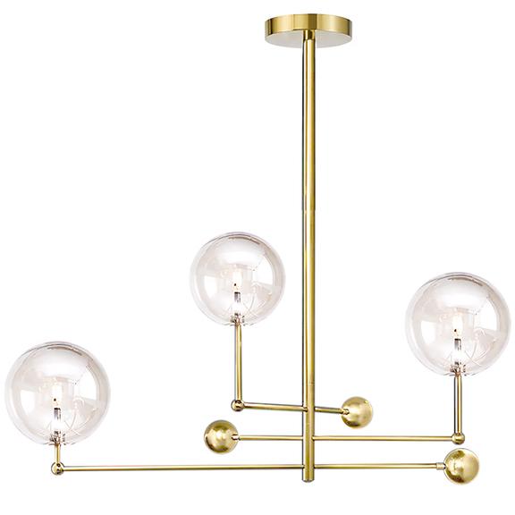 Hänglampa Glas Klot 3 st APP918-3CP Guld