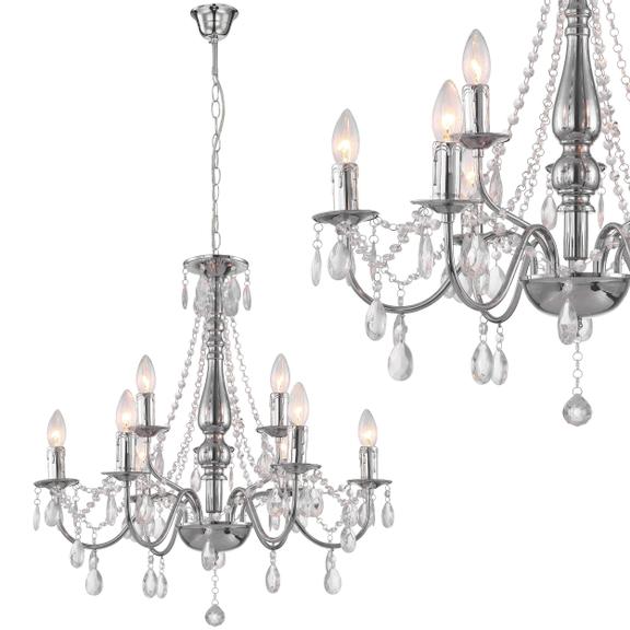 HÄNGANDE TAKLAMPA EBT016-9CP KROM