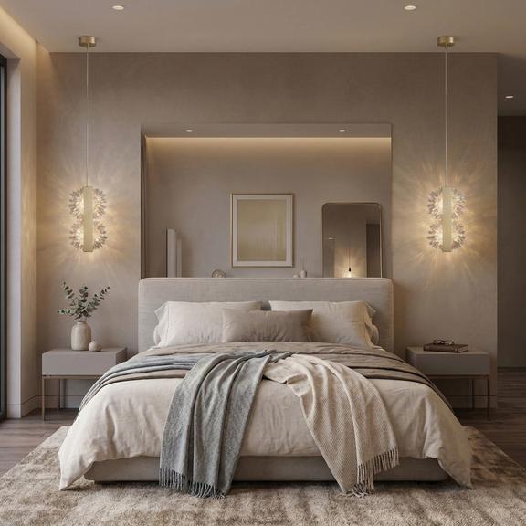 LED-pendellampa G148-2CP Gold Borstad Guld