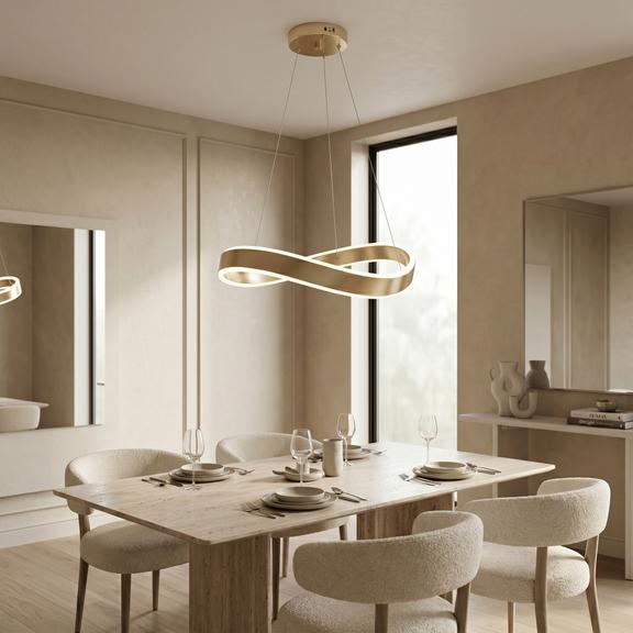 HÄNGANDE TAKLAMPA SWE067-CP 60cm BRUSH GOLD