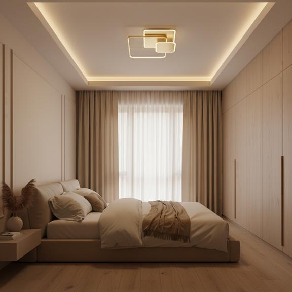 Taklampa APP1713-C LED-plafond GULD + fjärrkontroll