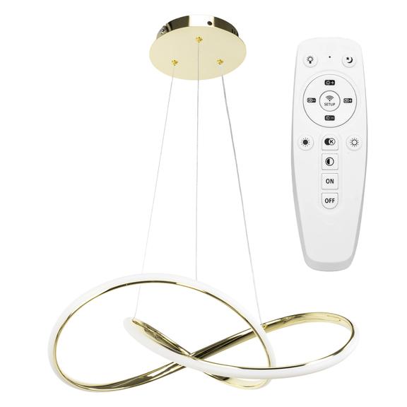 Taklampa Hängande Ring Modern LED + Fjärrkontroll APP394-CP Guld