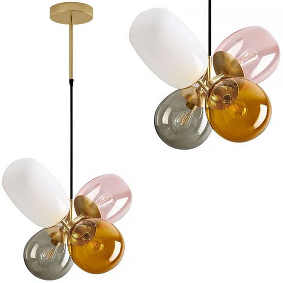 Glaspendellampa för Tak APP436-4C Multicolor