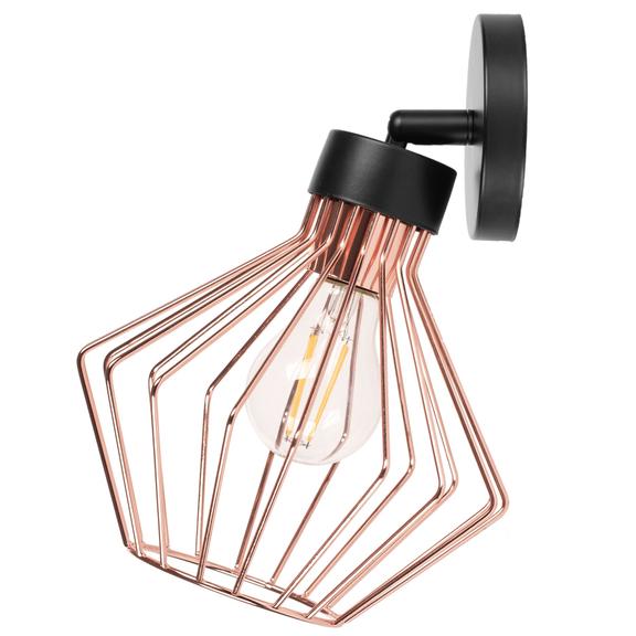 Vägglampa metall loft APP534-1W Roséguld