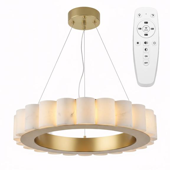 HÄNGENDE LED TAKLAMPA APP1801-CP Borstad Guld