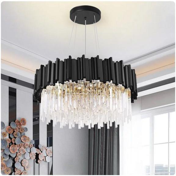 Krys­tall­takplafond APP1481-1C svart matt