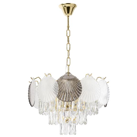 Kristall-pendellampa SWE083-CP 40cm GOLD