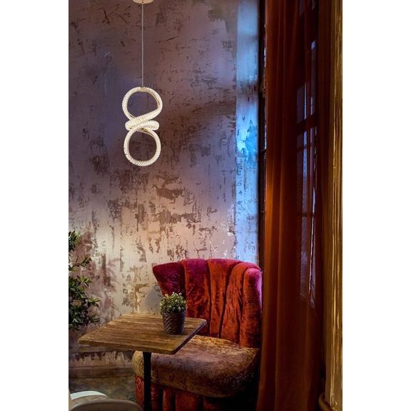 HÄNGANDE KRISTALLAMPA SPIRAL LED G070-CP Guld
