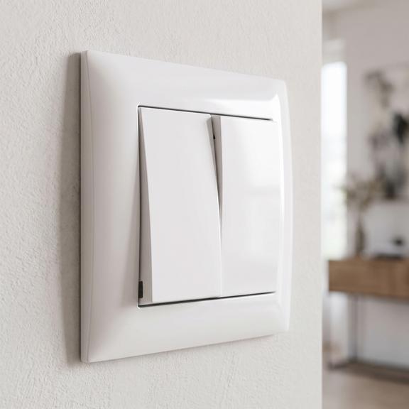 Kahekordne Lüliti OSTE JNH007-W WHITE
