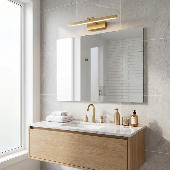 Badrum vägg LED-lampa APP1865-1W 80 cm BRUSH GOLD
