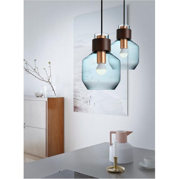 Glas taklampa APP433-1CP Blå
