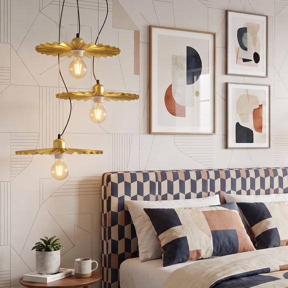 LAMPA SUFITOWA WISZĄCA APP1453-1CP Gold