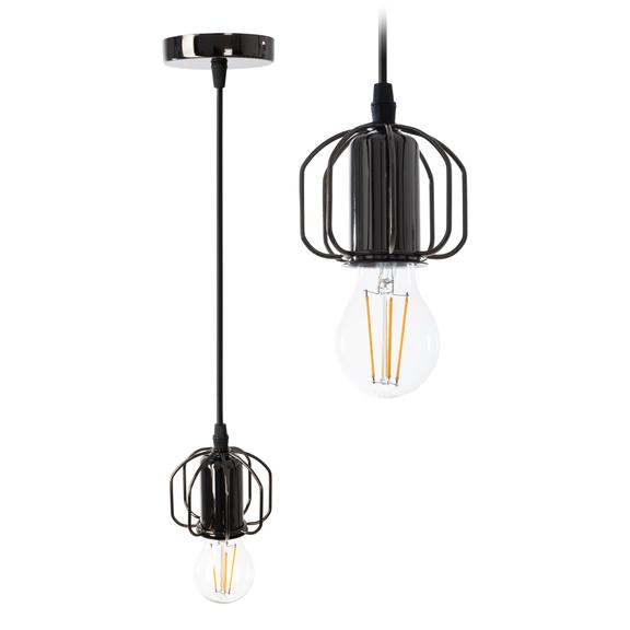 Hängande taklampa i loftstil APP595-1CP Svart