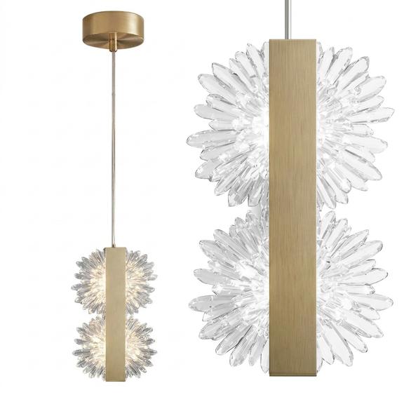 LED-pendellampa G148-2CP Gold Borstad Guld