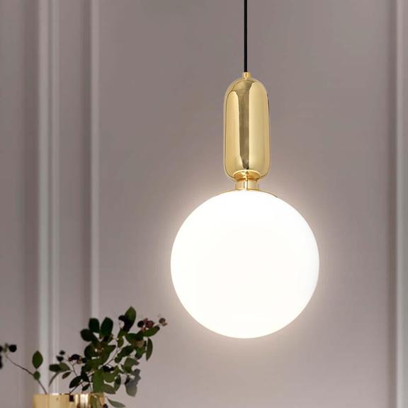 Taklampa Hängande Glas Metall APP474-1CP Guld