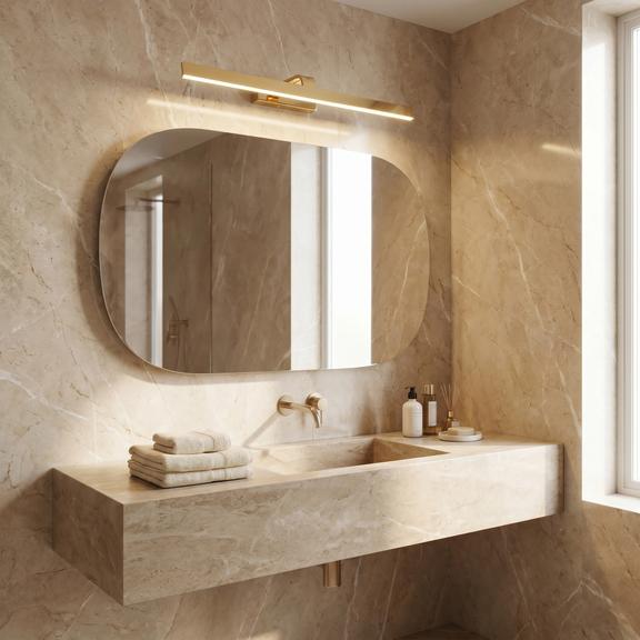 Badrum vägg LED-lampa SWE006-1W 73cm GOLD