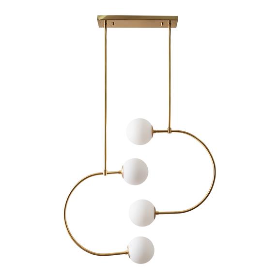Hänglampa Glas-Kulor APP639-4CP Guld