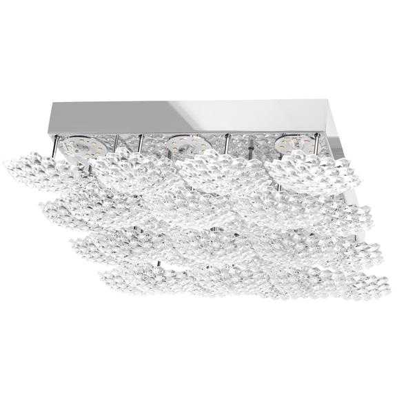 Kronformad LED-kristallplafond MS015-C Krom