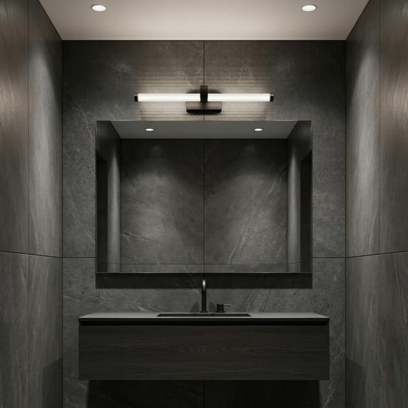 Badrum vägg LED-lampa APP1887-1W 40cm BLACK