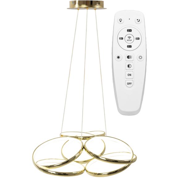 Modern taklampa LED + FJÄRRKONTROLL APP794-CP Flat Guld