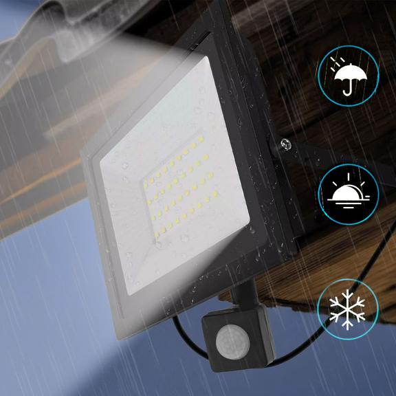 Ytmonterad LED‑halogen med sensor 30W RSL007-30NS