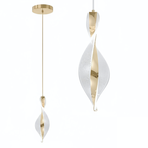 HÄNGANDE LED TAKLAMPA G120-CP GULD