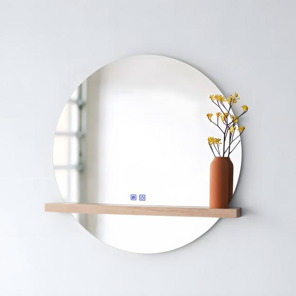 LED-VÄGGSPEGEL MED HYLLA 60 cm 102