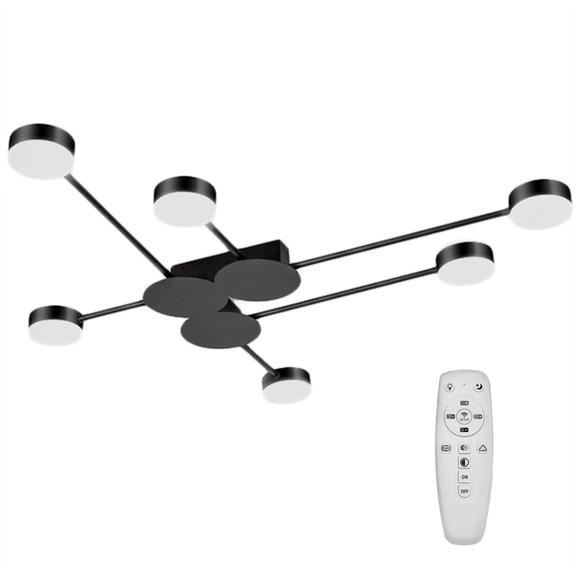 MODERN 6-ARMAD LED TAKLAMPA APP521-6C Svart