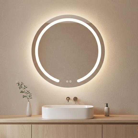 LED-väggspegel 70 cm Modern