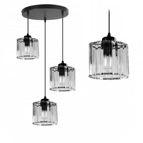 Taklampa Kristall APP513-3CPR Svart
