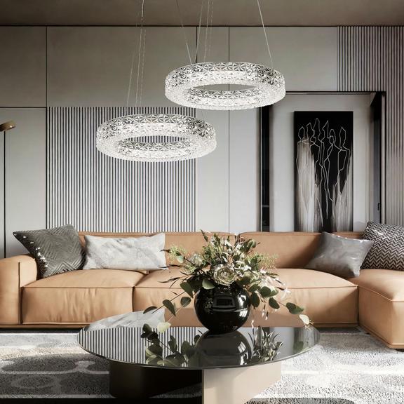 HÄNGLANDE LED-LAMPA MS004-CP 40 cm Krom