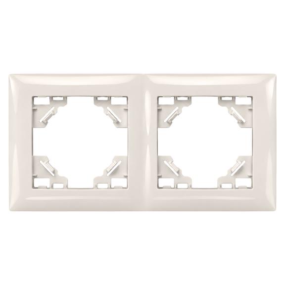 Double socket frame OSTE JNH014-2F Beige