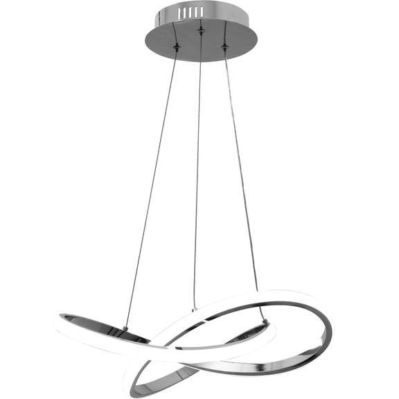 Taklampa Hängande Ring Modern LED + Fjärrkontroll APP389-CP Krom