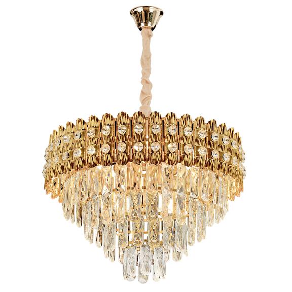 Hänglampa med kristaller G058-CP 60CM GULD