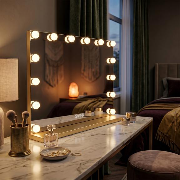 Spegel LED Hollywood L.Gold