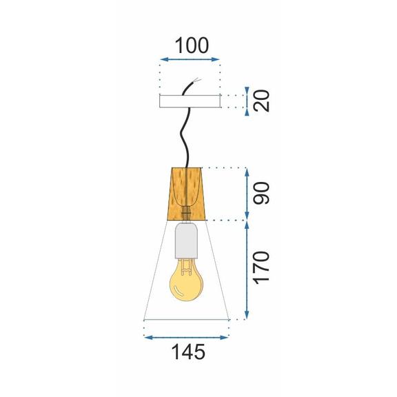 Taklampa SCANDI B APP058-1CP Vit