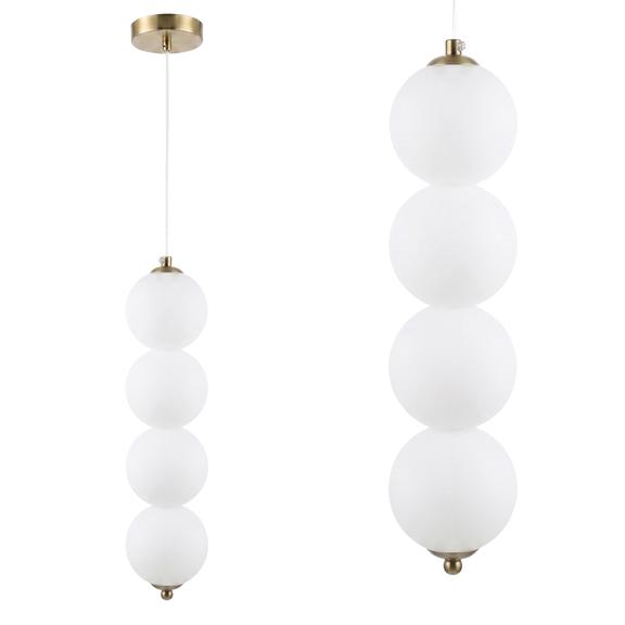 LED taklampa pendel LHJ118-4CP borstat guld