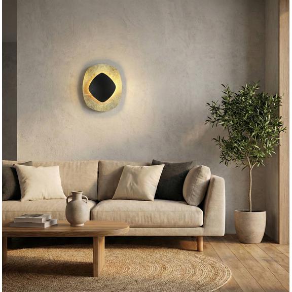 VÄGGLAMPA VÄGGLYKTA APP1270 SVART/GULD