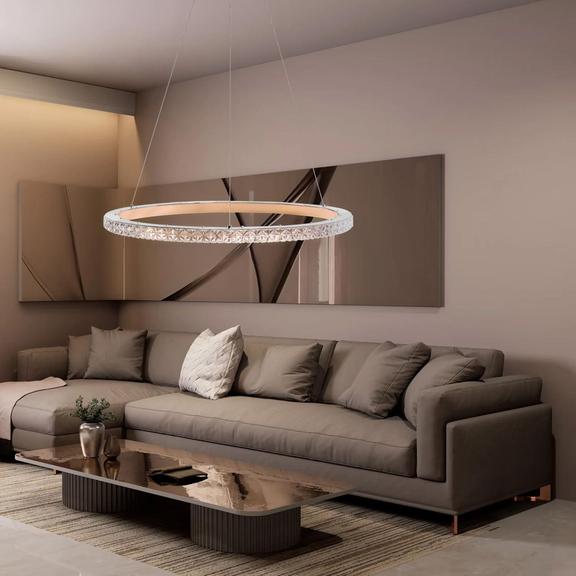 HÄNGLAMPA LED MS009-CP Ljust Roséguld 59 cm